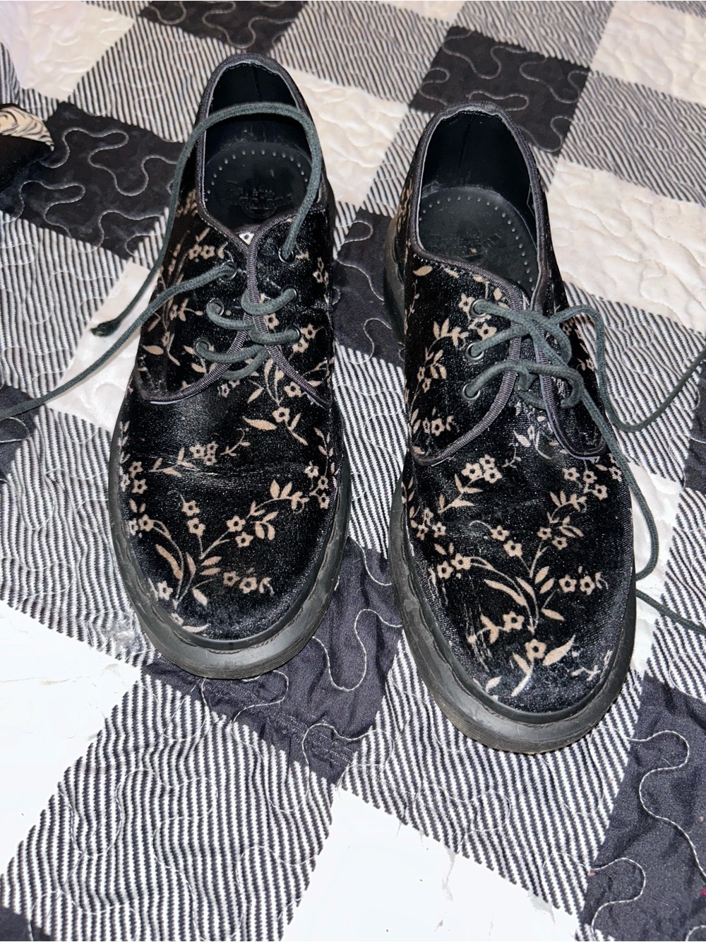Dr. Martens Black Velvet Oxfords